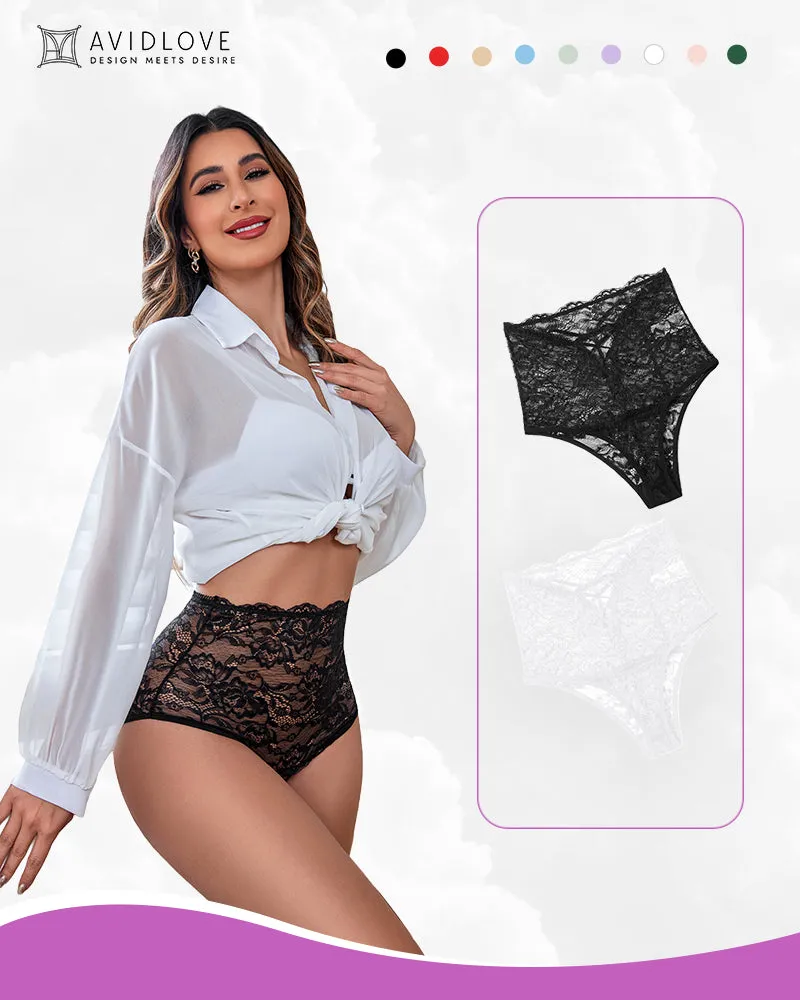 2/4 Pack Invisible Lace Full Coverage Panties