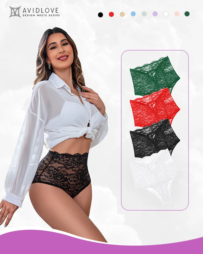 2/4 Pack Invisible Lace Full Coverage Panties