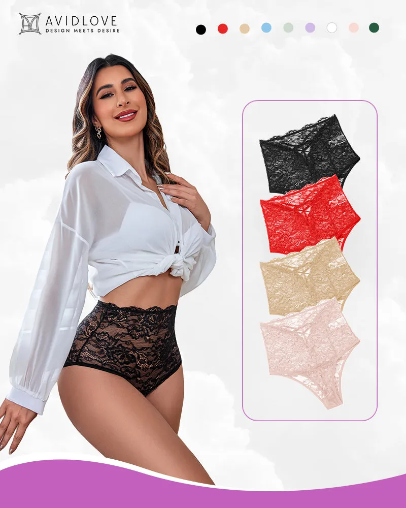 2/4 Pack Invisible Lace Full Coverage Panties