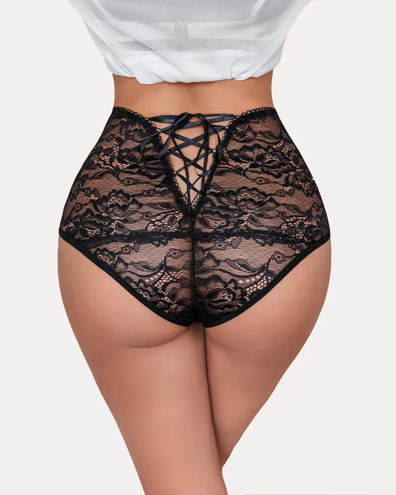 2/4 Pack Invisible Lace Full Coverage Panties