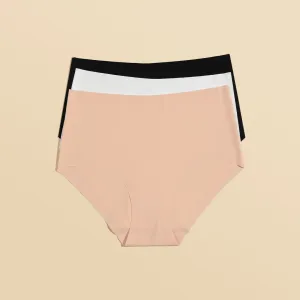 3 Pack Seamless Panties - High Waisted Briefs