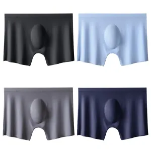 4PCS/Lot Men Underwear Solid Ultra-thin Breathable Boxer