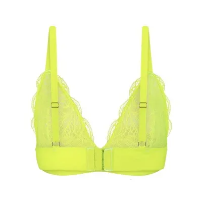 All.You.LIVELY Women's Longline Lace Bralette - Electric Lime S