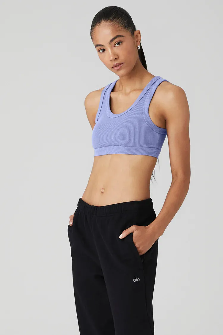 Alo Yoga Women's Wellness Sports Bra Tank Top - Infinity Blue