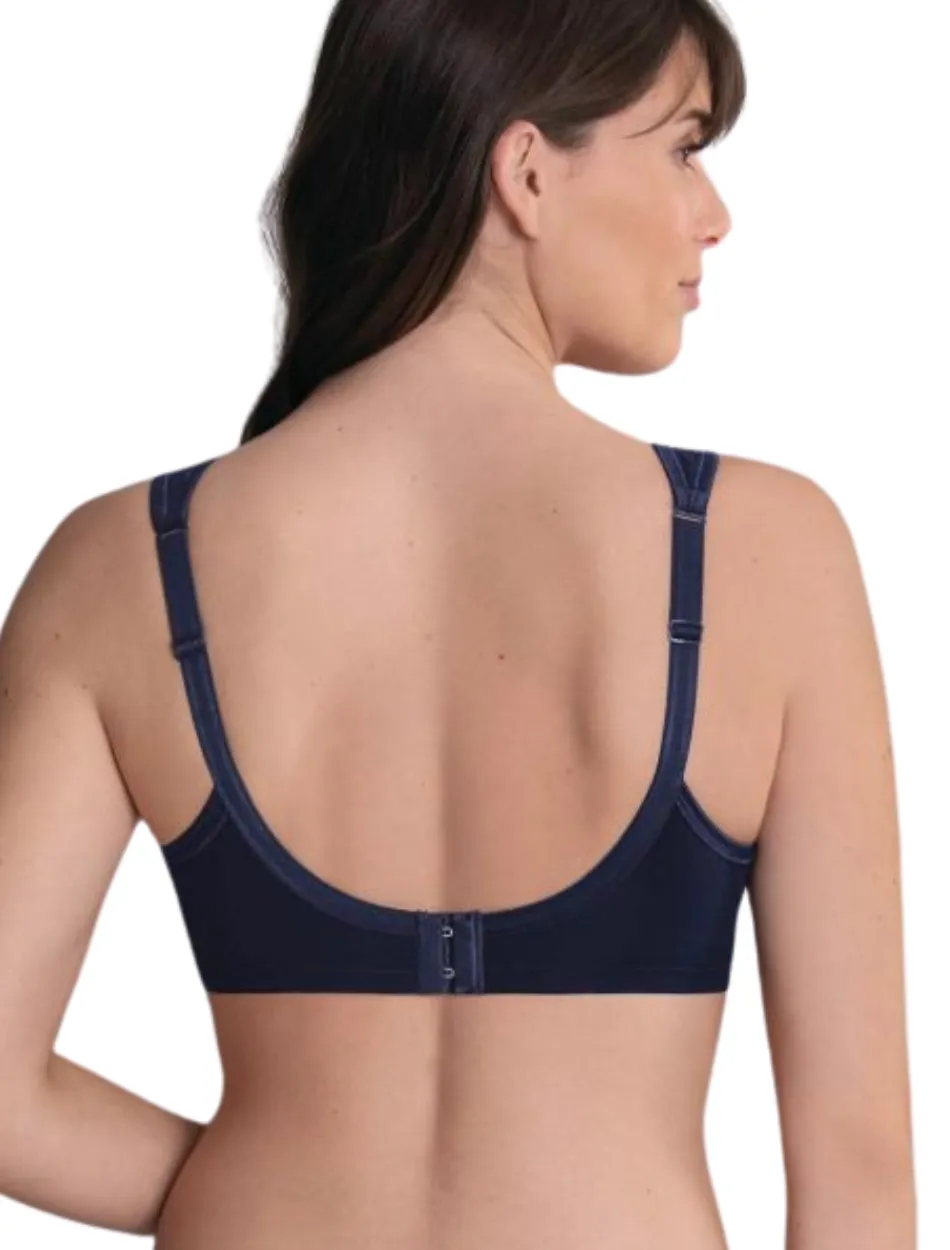 Anita Jana Comfort Cotton Soft Cup Bra, Maritime Blue | Blue Wireless Anita Bra