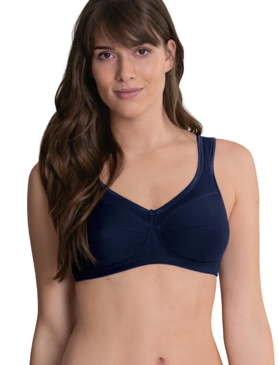 Anita Jana Comfort Cotton Soft Cup Bra, Maritime Blue | Blue Wireless Anita Bra