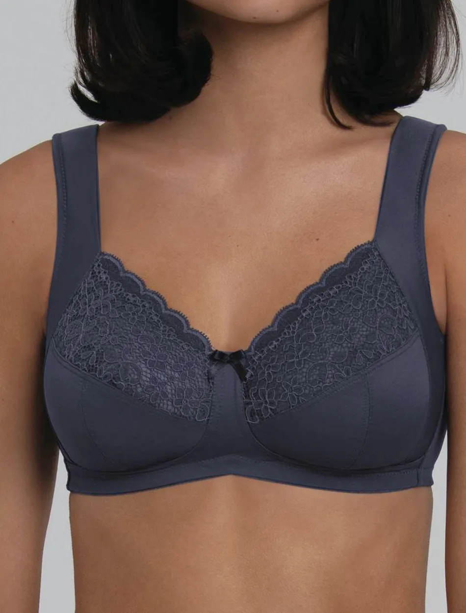 Anita Rosa Faia Havanna Wire Free Support Bra, Blue | Blue Anita Havanna Bra | Wireless Anita Havanna Bra