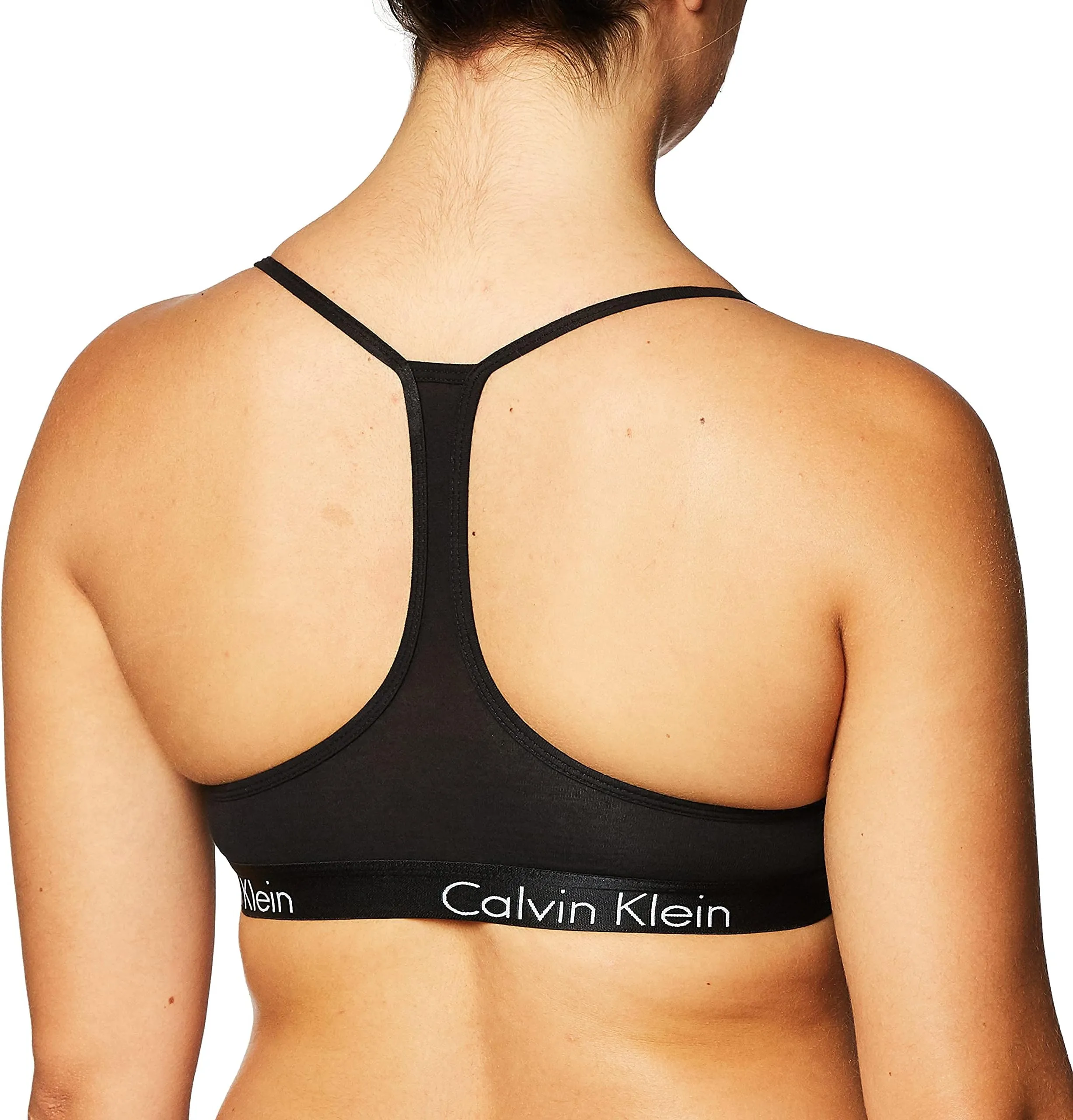 Calvin Klein Women's Lightly Lined Cotton Bralette, Black