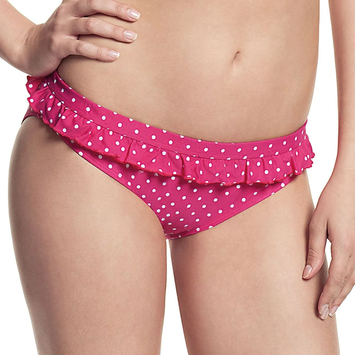 Cleo By Panache Betty Bikini Briefs, Pink Betty Bikini Frill, Pink