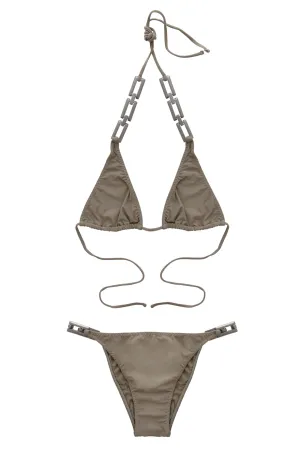 CLUBE BOSSA CAPRI Khaki Halter Bikini