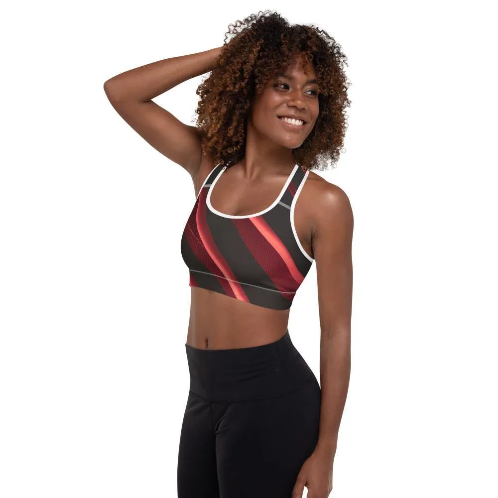 Crimson Padded Sports Bra