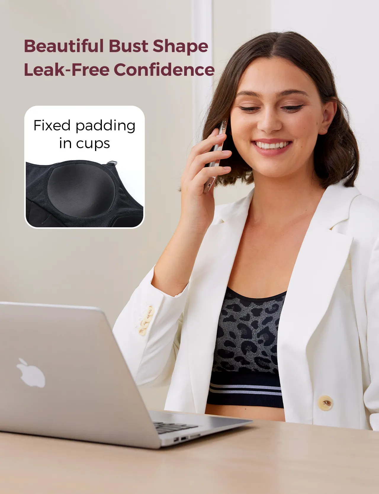 DEX - 4-in-1 Hands Free Seamless Stretch Fabric Pumping Bra-HF022