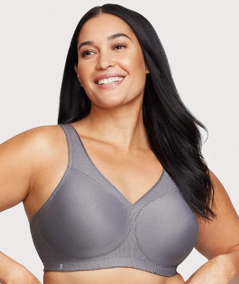 Glamorise Magiclift Seamless Wire-Free Sports Bra - Charcoal Gray