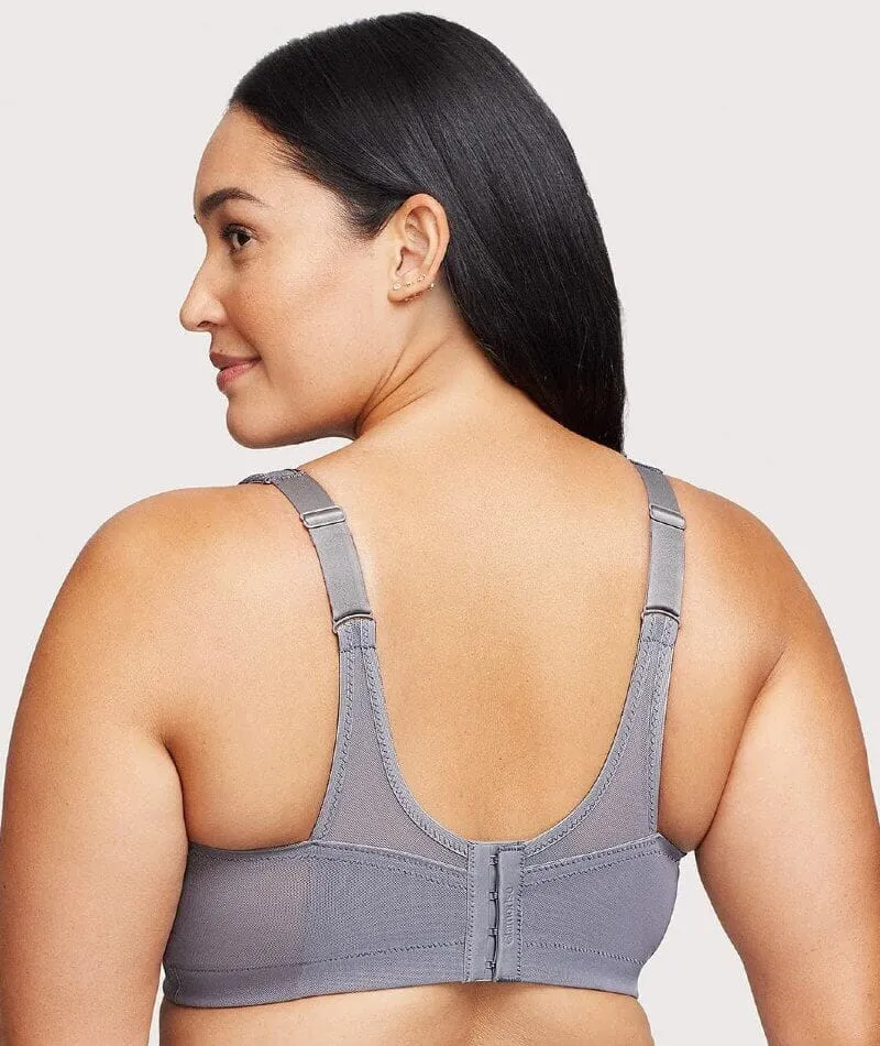 Glamorise Magiclift Seamless Wire-Free Sports Bra - Charcoal Gray