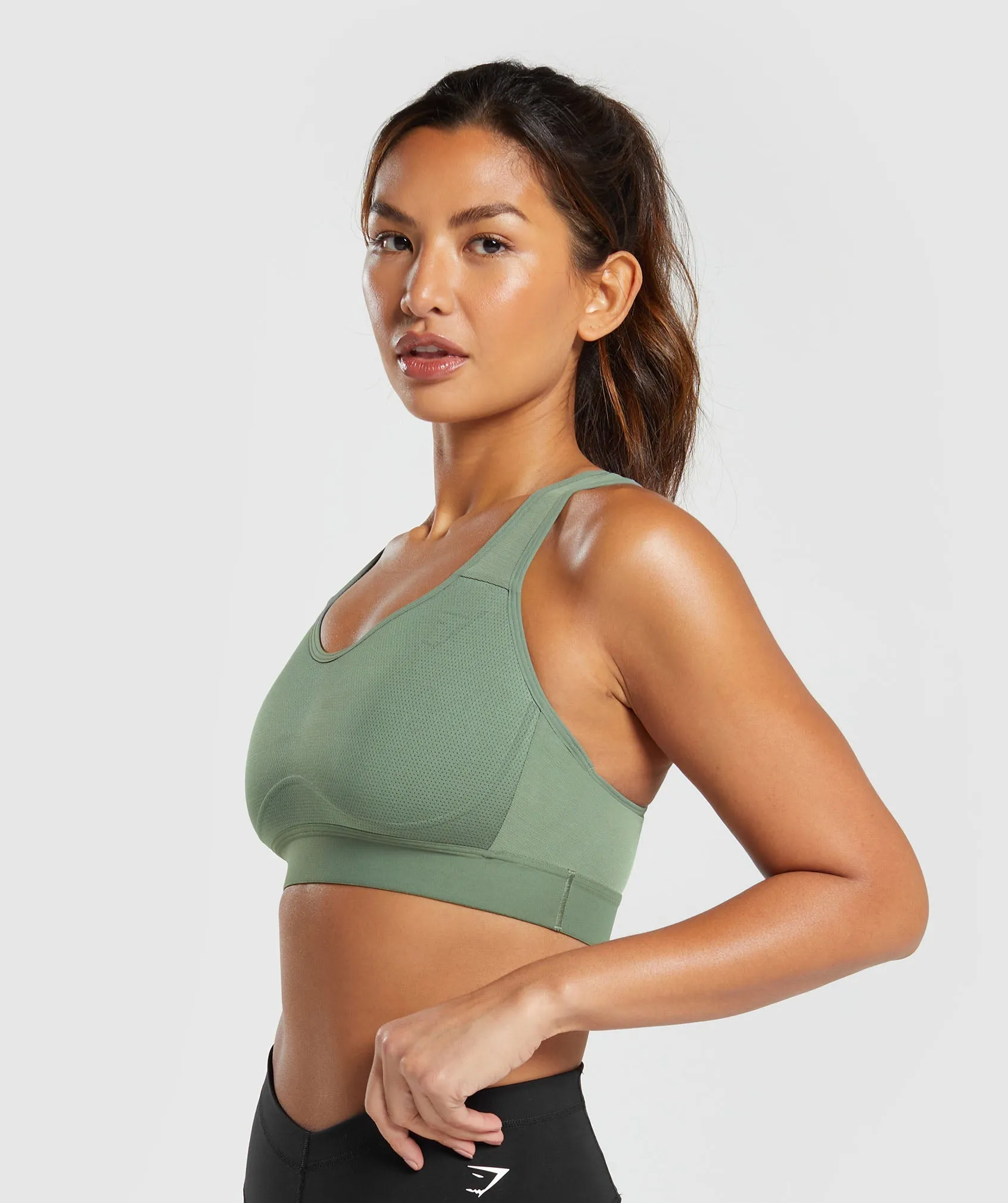 Gymshark Lightweight High Support Sports Bra - Unit Green