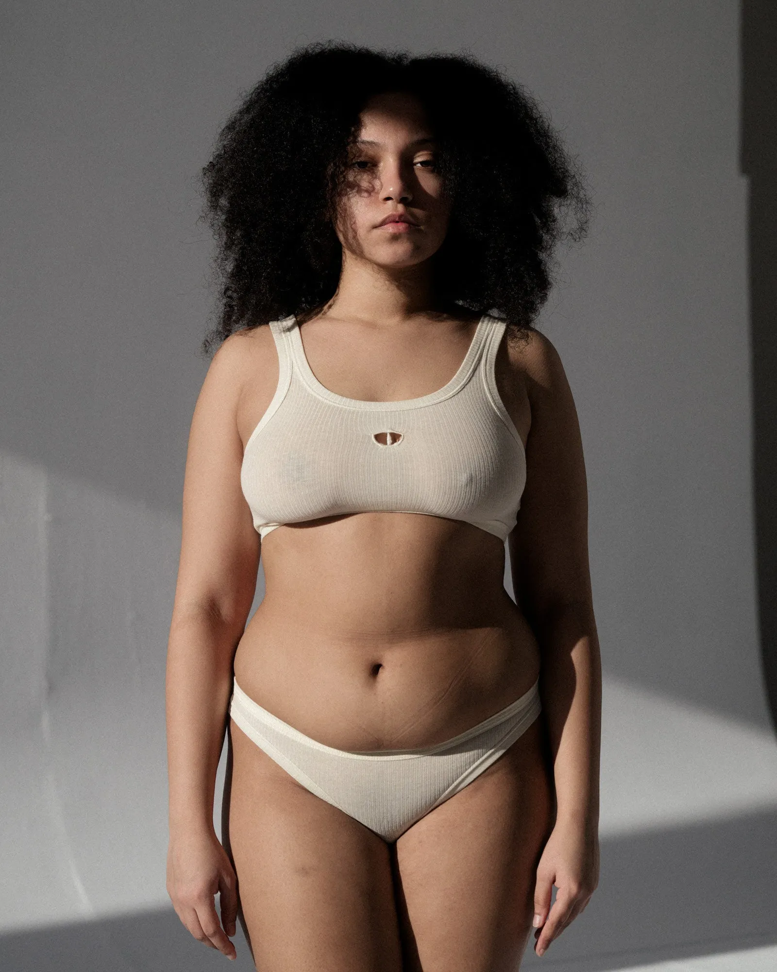 Harmonic Bra - Organic Cotton Rib - Undyed