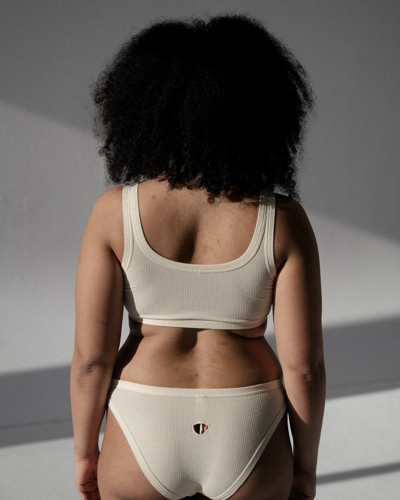 Harmonic Bra - Organic Cotton Rib - Undyed