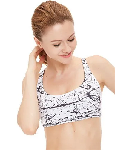 icyzone Women's Workout Yoga Clothes Strappy Crisscross Racerback Sports Bras