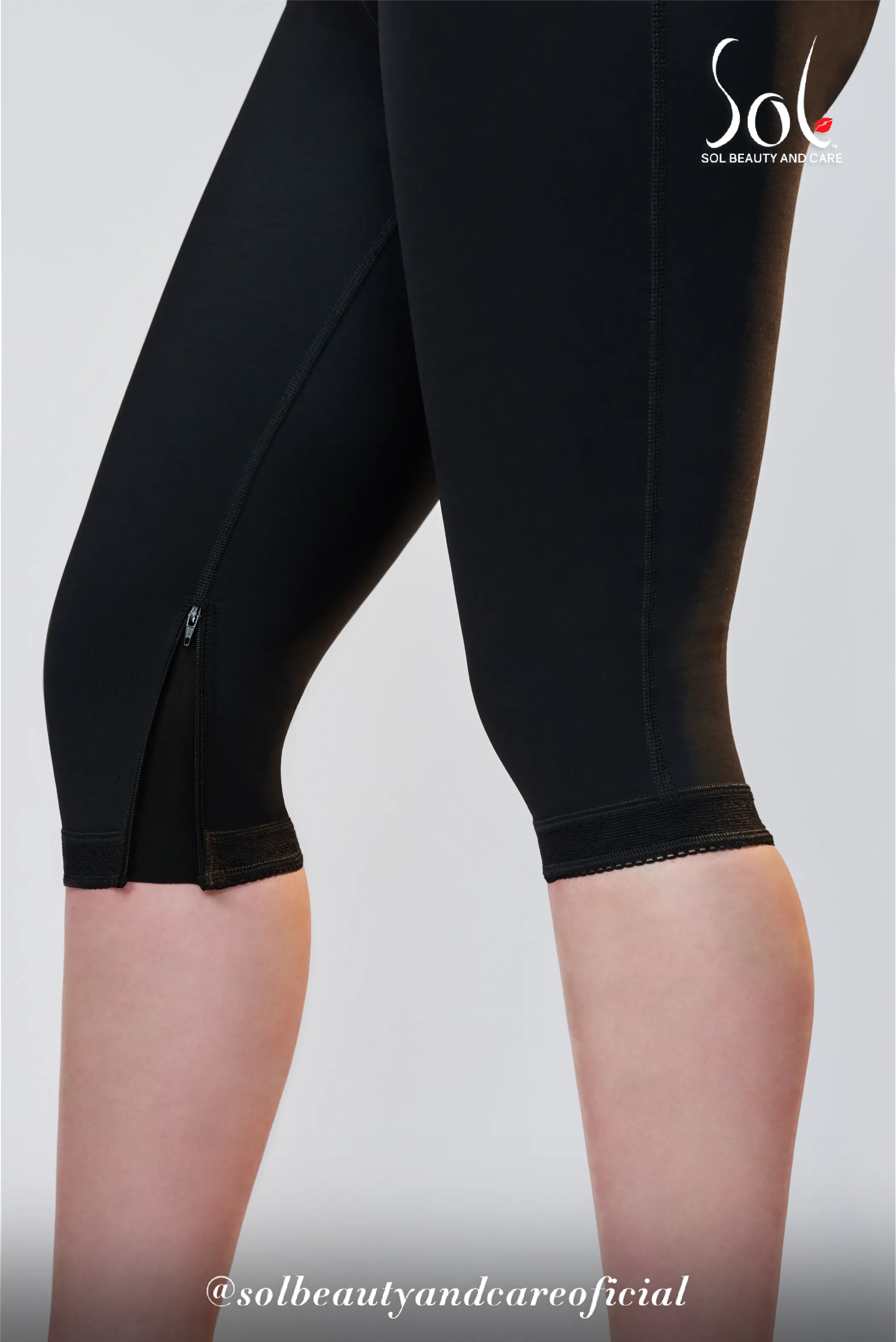 Invisible Mermaid Rib-height Zipper Knee length