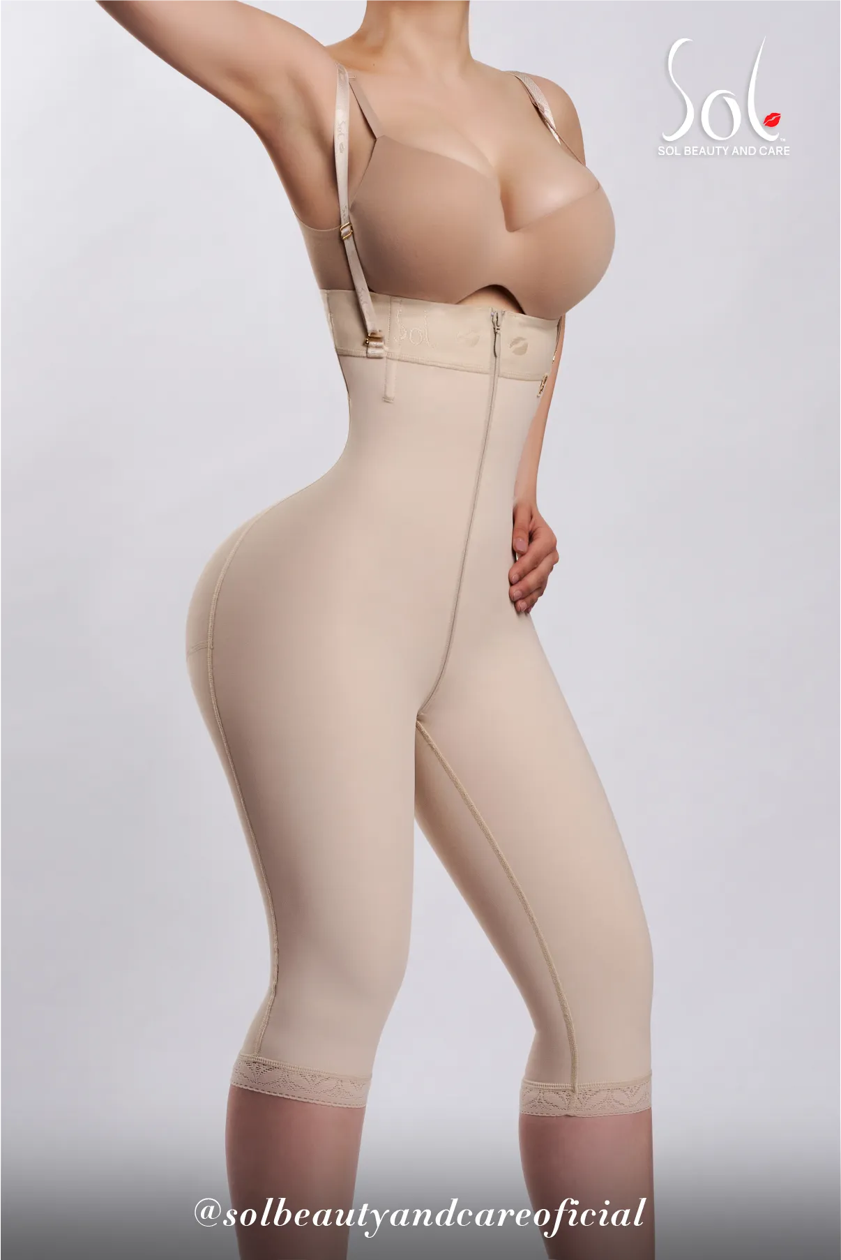 Invisible Mermaid Rib-height Zipper Knee length