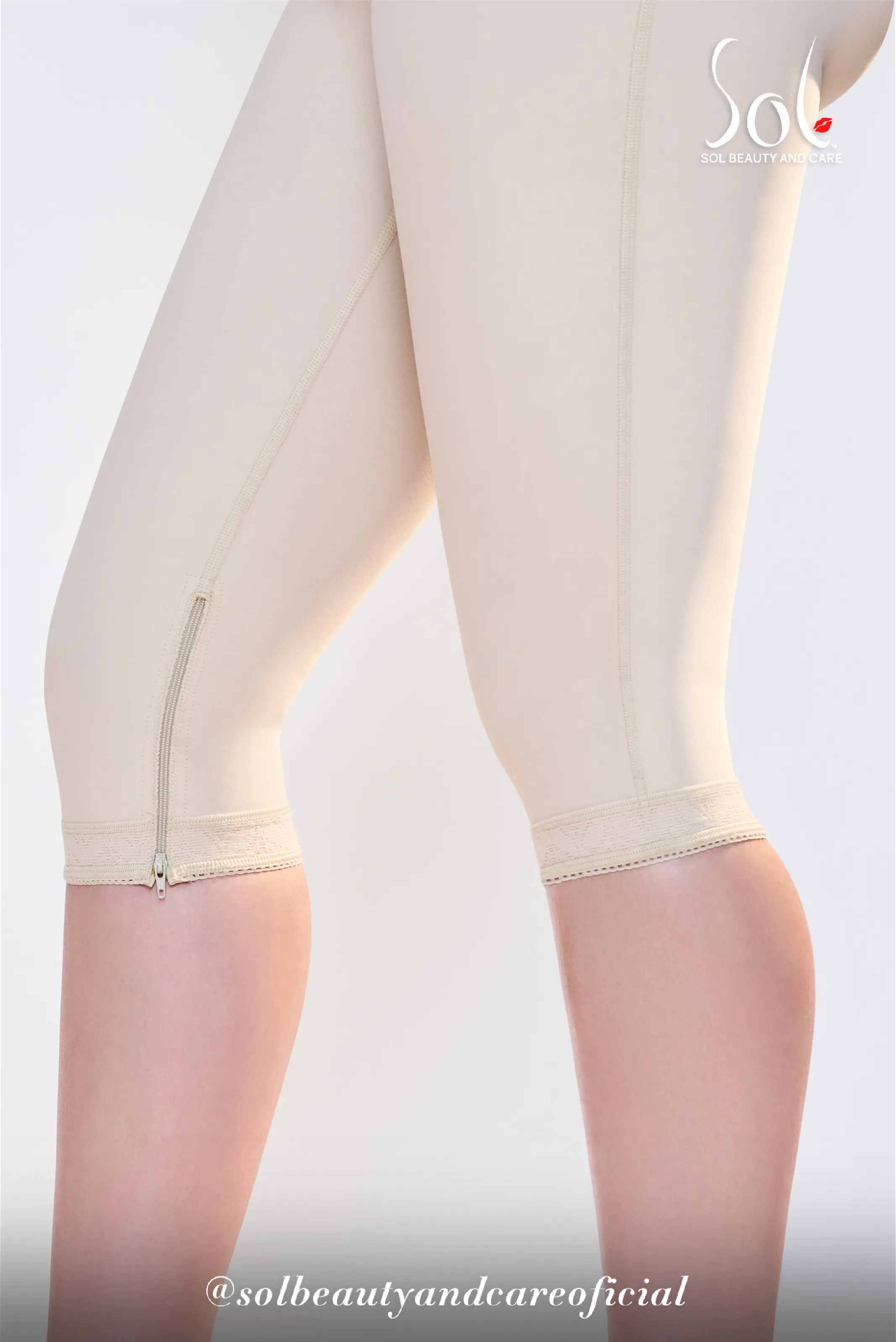 Invisible Mermaid Rib-height Zipper Knee length