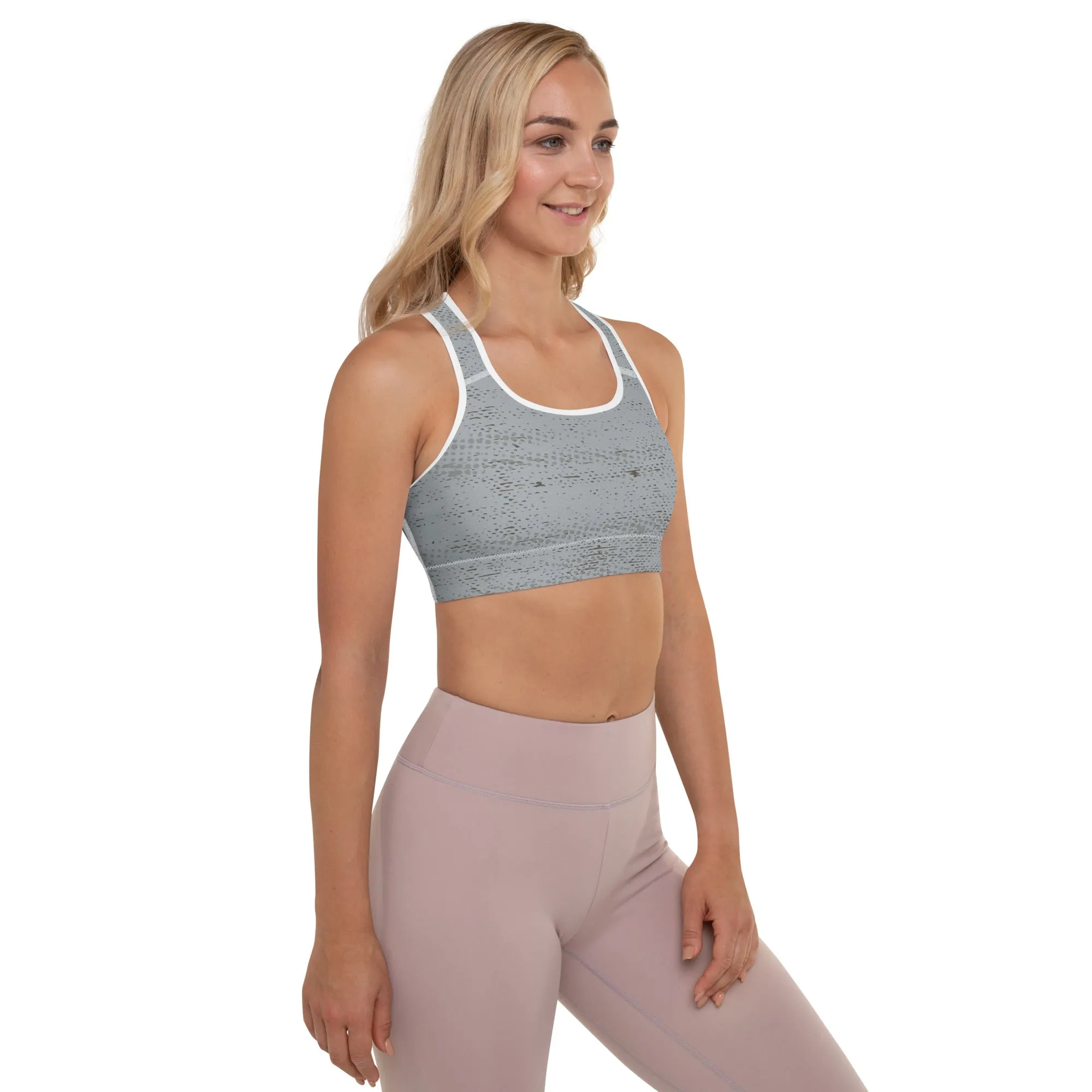 Life League Gear - ADAPT - Mako Grey - Padded Sports Bra