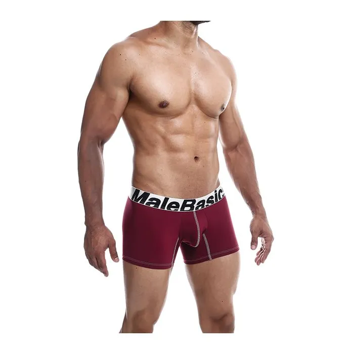 Male Basics Performance Boxer Burgundy