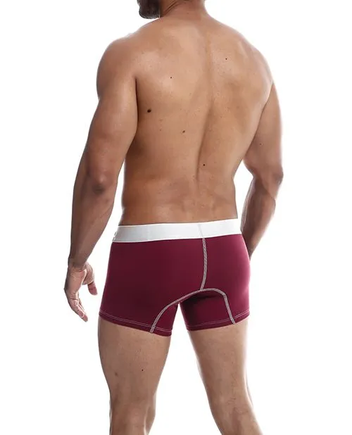 Male Basics Performance Boxer Burgundy