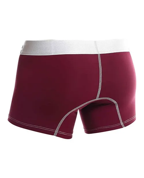 Male Basics Performance Boxer Burgundy