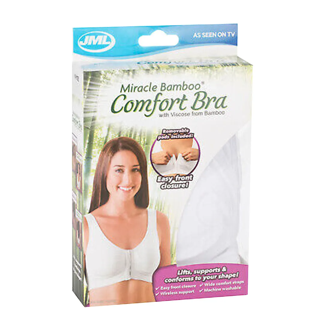 Miracle Bamboo Comfort Bra Deluxe - Set of 3 - Large (37-40")