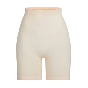 SCULPTING SHORT MID THIGH W/ OPEN GUSSET | SAND