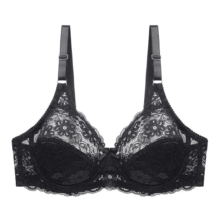 Sexy Women Lace Plus Size Bra Cotton Bralette Lingerie Female Floral Brassiere Intimates Big Bras