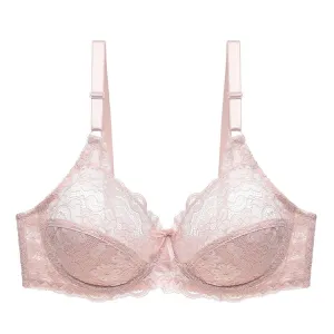 Sexy Women Lace Plus Size Bra Cotton Bralette Lingerie Female Floral Brassiere Intimates Big Bras