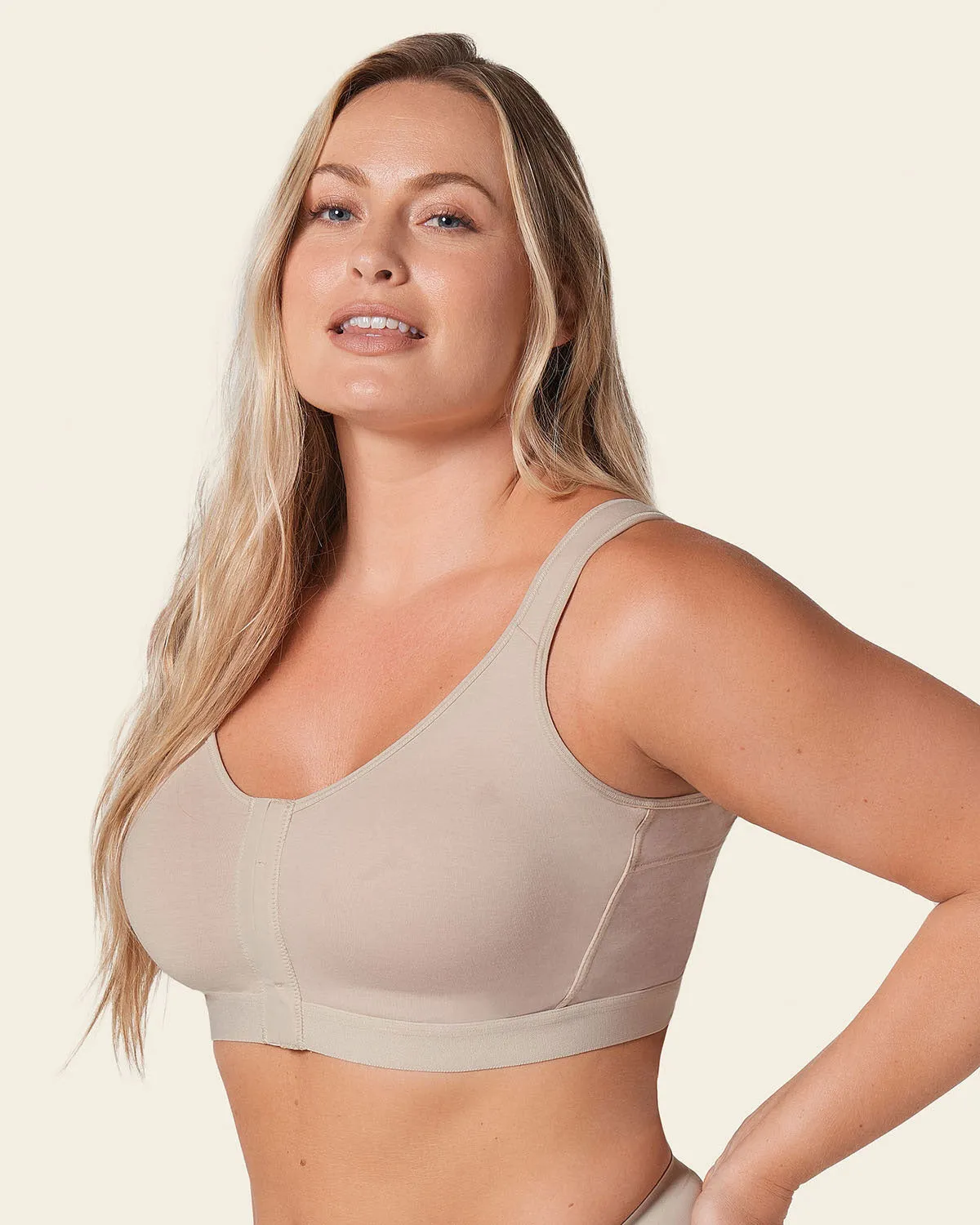 Stretch Cotton Wireless Posture Corrector Bra