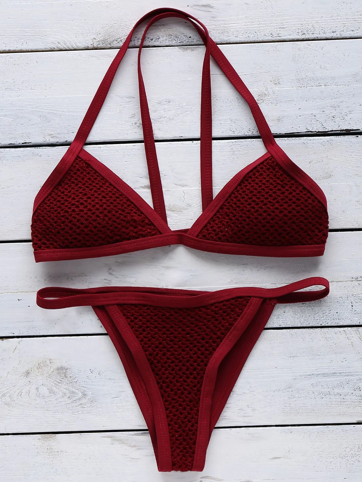 V-String Crochet Bikini Set