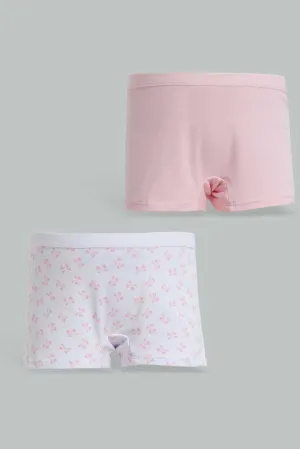 White And Pink Brief (Pack of 2)