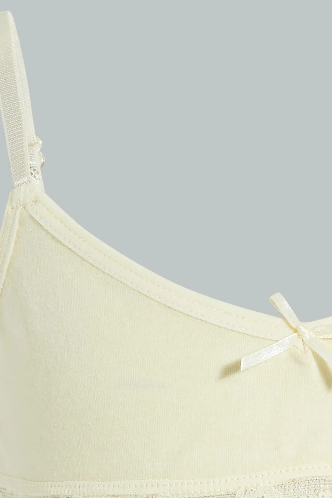 White And Yellow Comfort Bra For Senior Girls (Pack of 2)