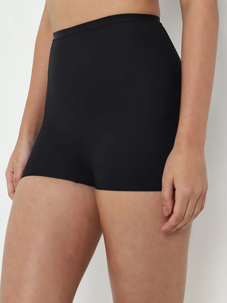 Wunderlove Black High-Rise Cooling Shapwear Shorts