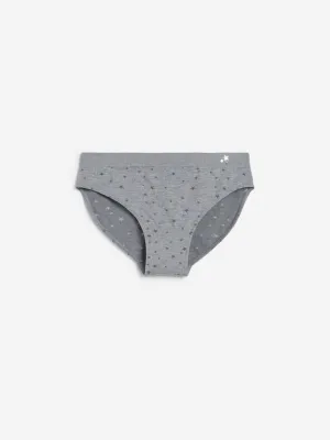 Wunderlove Grey Superstar Bikini Briefs