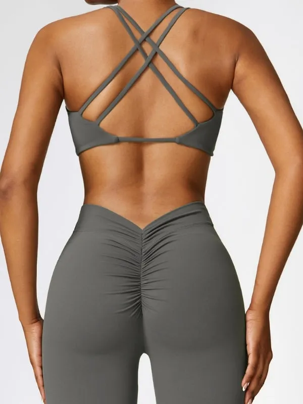 ZASUWA Female Cross Back Twist Sports Bras